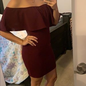 Off the shoulder cocktail dress